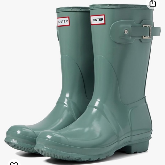 Hunter Shoes - Hunter Women's Original Short Gloss Snow Boot, Green, Size 8